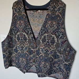 Vintage Tapestry Vest 3X
